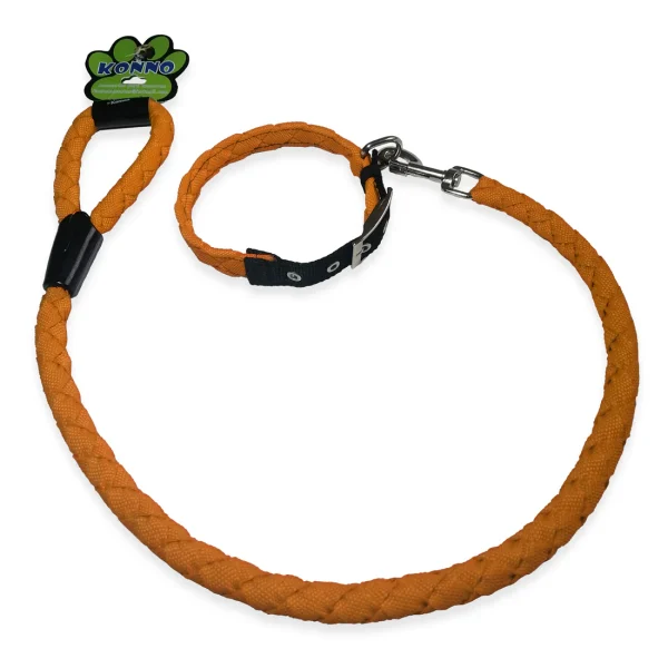 Traílla trenzada gruesa 90 cms + collar razas grandes - Imagen 6