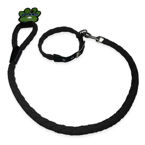 Traílla trenzada gruesa 90 cms + collar razas grandes - Imagen 7